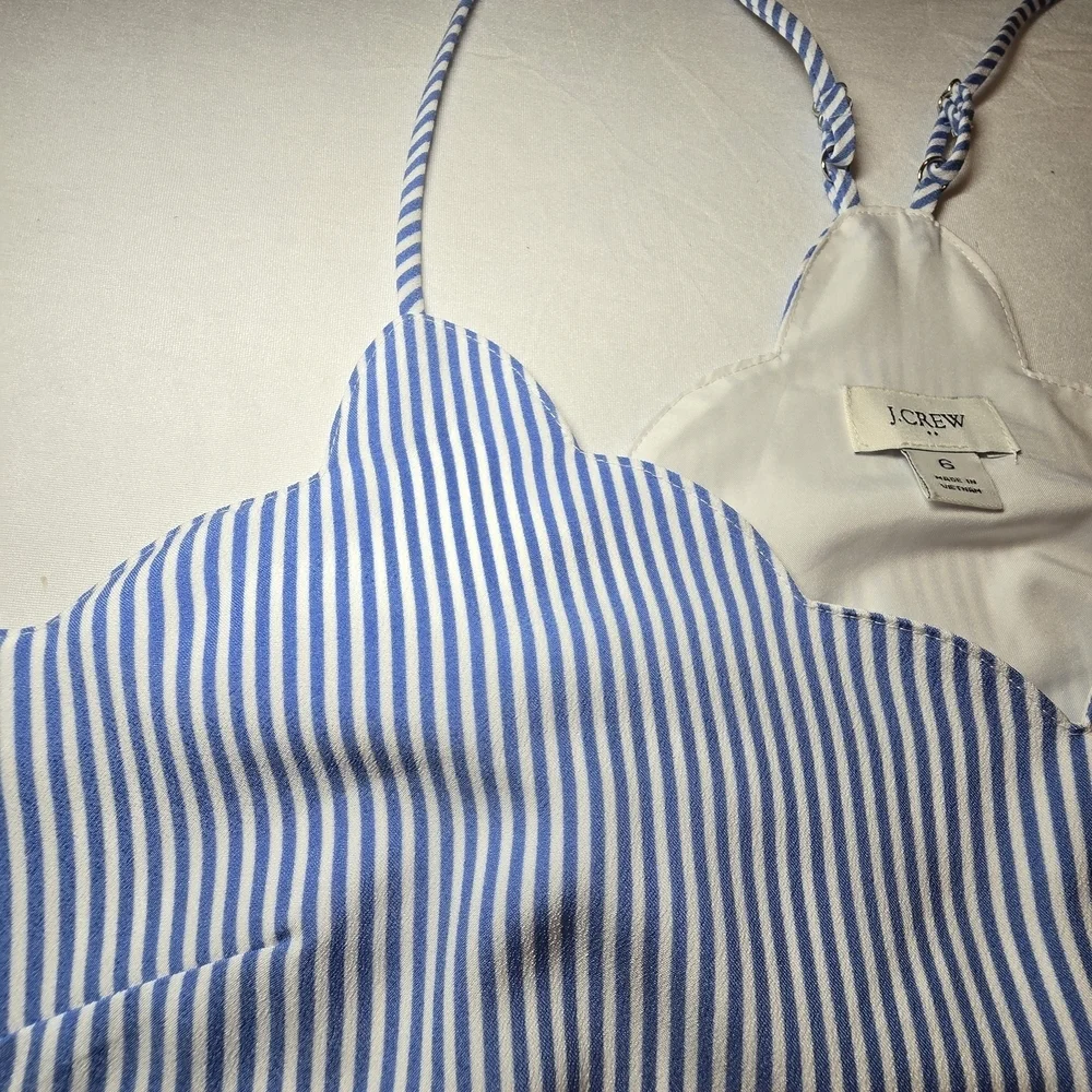 J. Crew Blue Striped Camisole Top